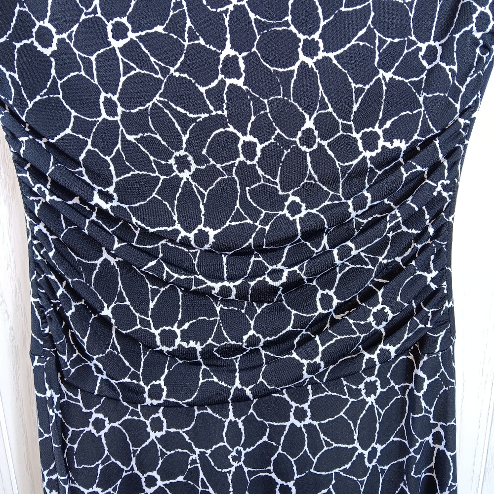 Enfocus Studio Black and White Floral Dress Size 4 Madi Sleeveless business - Picture 4 of 10